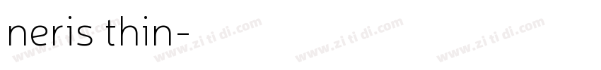 neris thin字体转换